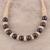 Bone beaded necklace, 'Natural Woman' - Handcrafted Brown Buffalo Bone on Tan Cotton Beaded Necklace (image 2b) thumbail
