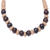 Bone beaded necklace, 'Natural Woman' - Handcrafted Brown Buffalo Bone on Tan Cotton Beaded Necklace (image 2d) thumbail