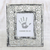 Wood photo frame, 'Bright Blooms' (5x7) - Milk White Distressed Hand Carved Mango Wood Photo Frame 5x7 thumbail