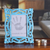 Wood photo frame, 'Memory Keeper' (5x7) - Hand-Carved Blue Shabby-Chic Mango Wood Photo Frame 5x7 (image 2c) thumbail