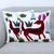 Cotton cushion covers, 'Royal Deer' (pair) - Aari Embroidery Folk Art Deer Theme Cushion Covers (Pair)