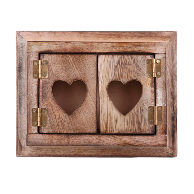 Mango Wood Photo Frame with Doors from India (4x6)