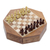 Wood mini chess set, 'Mind Battle' - Wood Mini Chess Set with a Magnetic Board from India