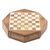 Wood mini chess set, 'Mind Battle' - Wood Mini Chess Set with a Magnetic Board from India