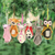 Wool felt ornaments, 'Woodland Animals' (set of 6) - Animal-Themed Wool Ornaments from India (Set of 6)