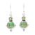 Peridot dangle earrings, 'Lively Harmony' - Green Peridot Dangle Earrings from India (image 2a) thumbail
