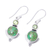Peridot dangle earrings, 'Lively Harmony' - Green Peridot Dangle Earrings from India