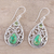 Peridot-Ohrhänger - Peridot- und tropfenförmige grüne Türkis-Ohrringe aus Indien