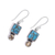 Citrine dangle earrings, 'Creative Beauty' - Citrine and Composite Turquoise Dangle Earrings from India