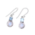 Blue topaz and rainbow moonstone dangle earrings, 'Sky Glimmer' - Blue Topaz and Rainbow Moonstone Dangle Earrings from India
