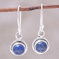 Lapis lazuli dangle earrings, Adorable Moon in Deep Blue