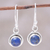 Pendientes colgantes de lapislázuli - Pendientes colgantes redondos de lapislázuli de la India
