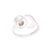 Cultured pearl wrap ring, 'Gleaming Crescent' - Cultured Pearl Crescent Wrap Ring from India