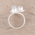 Rainbow moonstone cocktail ring, 'Triple Elegance' - Three-Stone Rainbow Moonstone Cocktail Ring from India