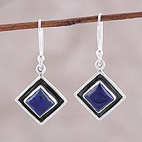 Lapis lazuli dangle earrings, 'Chic Kites'