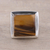 Tiger's eye ring, 'Might' - Modern Tiger's Eye Ring Crafted in India (image 2b) thumbail