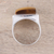 Tiger's eye ring, 'Might' - Modern Tiger's Eye Ring Crafted in India (image 2c) thumbail