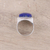 Lapis lazuli ring, 'Might' - Modern Lapis Lazuli Ring Crafted in India (image 2c) thumbail