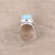 Larimar cocktail ring, 'Oval Enigma' - Larimar and Sterling Silver Cocktail Ring Crafted in India (image 2c) thumbail
