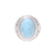Larimar cocktail ring, 'Oval Enigma' - Larimar and Sterling Silver Cocktail Ring Crafted in India (image 2d) thumbail