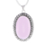 Rose quartz pendant necklace, 'Fairest Beauty' - Large Oval Rose Quartz and Sterling Silver Pendant Necklace thumbail