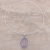 Rose quartz pendant necklace, 'Fairest Beauty' - Large Oval Rose Quartz and Sterling Silver Pendant Necklace (image 2b) thumbail