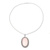 Rose quartz pendant necklace, 'Fairest Beauty' - Large Oval Rose Quartz and Sterling Silver Pendant Necklace (image 2c) thumbail