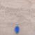 Chalcedony pendant necklace, 'Fairest Sky' - Large Blue Chalcedony and Sterling Silver Pendant Necklace