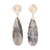 Gold accented labradorite dangle earrings, 'Northern Drops' - Gold Plated 28-Carat Labradorite Earrings from India thumbail