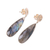 Gold accented labradorite dangle earrings, 'Northern Drops' - Gold Plated 28-Carat Labradorite Earrings from India (image 2c) thumbail
