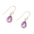 Gold plated amethyst dangle earrings, 'Fantastic Drops' - Gold Plated 4-Carat Amethyst Dangle Earrings from India