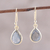 Gold plated labradorite dangle earrings, 'Fantastic Drops' - Gold Plated 4-Carat Labradorite Dangle Earrings from India (image 2) thumbail