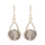 Gold plated labradorite dangle earrings, 'Fantastic Cradles' - Gold Plated Labradorite Dangle Earrings from India thumbail