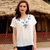 Viscose blouse, 'Demure Beauty' - White Viscose Blouse with Embroidery from India (image 2) thumbail