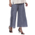 Viscose culottes, 'Floral Comfort' - Printed Floral Viscose Culottes in Blue from India (image 2b) thumbail