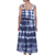 Tie-dyed cotton dress, 'Summer Fantasy' - Tie-Dyed Striped Cotton Dress in Navy from India (image 2c) thumbail