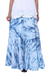 Tie-dyed cotton skirt, 'Azure Joy' - Tie-Dyed Cotton Skirt in Azure from India thumbail