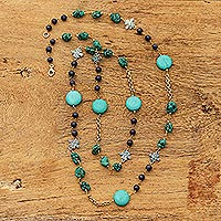 Lapis lazuli long necklace, 'Serenity Sky'