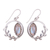 Labradorite dangle earrings, 'Peaceful Wreaths' - Wreath Motif Labradorite Dangle Earrings from India