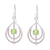 Peridot dangle earrings, 'Glossy Drops' - Drop-Shaped Peridot Dangle Earrings from India