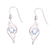 Blue topaz dangle earrings, 'Dazzling Gleam' - Wave Motif Blue Topaz Dangle Earrings from India (image 2c) thumbail