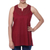 Cotton blouse, 'Burgundy Charm' - Glass Beaded Cotton Blouse in Burgundy from India (image 2a) thumbail