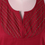 Cotton blouse, 'Burgundy Charm' - Glass Beaded Cotton Blouse in Burgundy from India (image 2d) thumbail