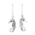 Sterling silver dangle earrings, 'Serene Seahorses' - Artisan Crafted Sterling Silver Seahorse Dangle Earrings thumbail