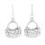 Sterling silver dangle earrings, 'Flower Basket' - Sterling Silver Flower Basket Dangle Earrings from India thumbail