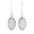 Sterling silver dangle earrings, 'Elegant Weave' - Sterling Silver Openwork Weave Dangle Earrings from India thumbail