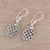 Sterling silver dangle earrings, 'Elegant Weave' - Sterling Silver Openwork Weave Dangle Earrings from India (image 2b) thumbail