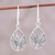 Sterling silver dangle earrings, 'Precious Palms' - Handcrafted Sterling Silver Palm Leaf Dangle Earrings