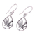 Sterling silver dangle earrings, 'Precious Palms' - Handcrafted Sterling Silver Palm Leaf Dangle Earrings