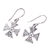 Sterling silver dangle earrings, 'Elegant Cross' - Sterling Silver Openwork Cross Dangle Earrings from India